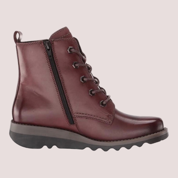 Josef Seibel burgundy combat boots - Picture 7 of 7